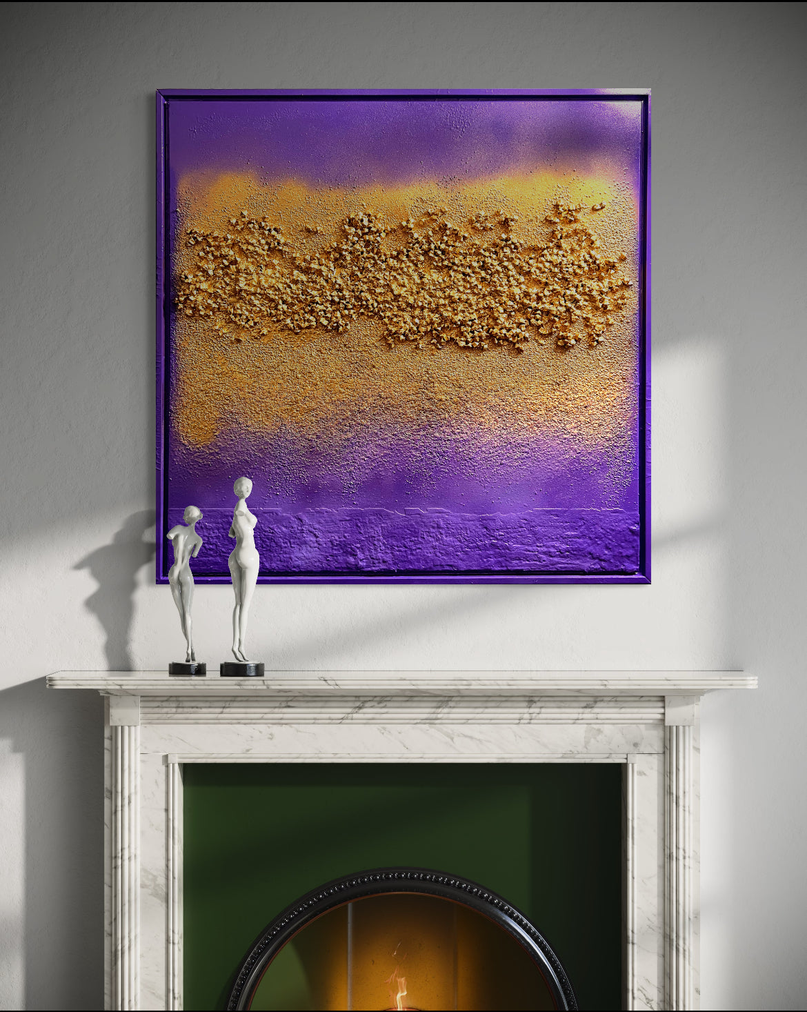 Purple and Gold Canvas