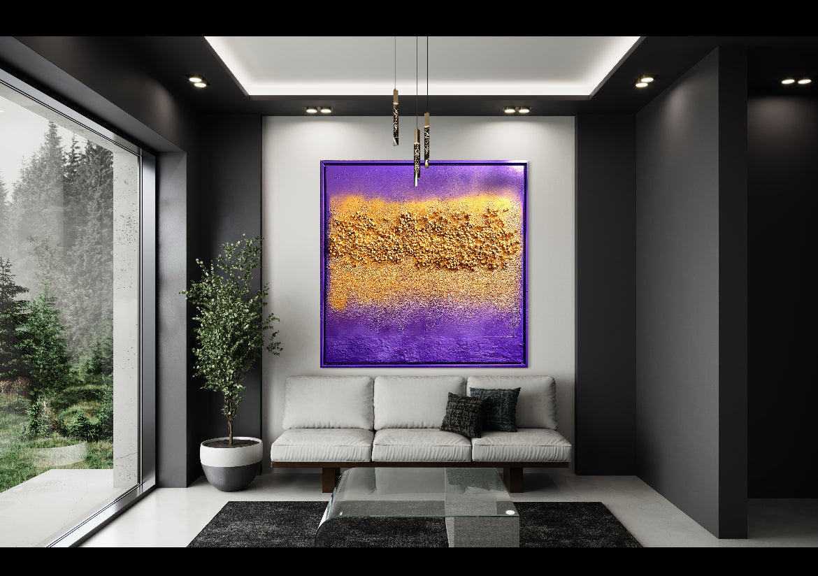 Purple and Gold Canvas
