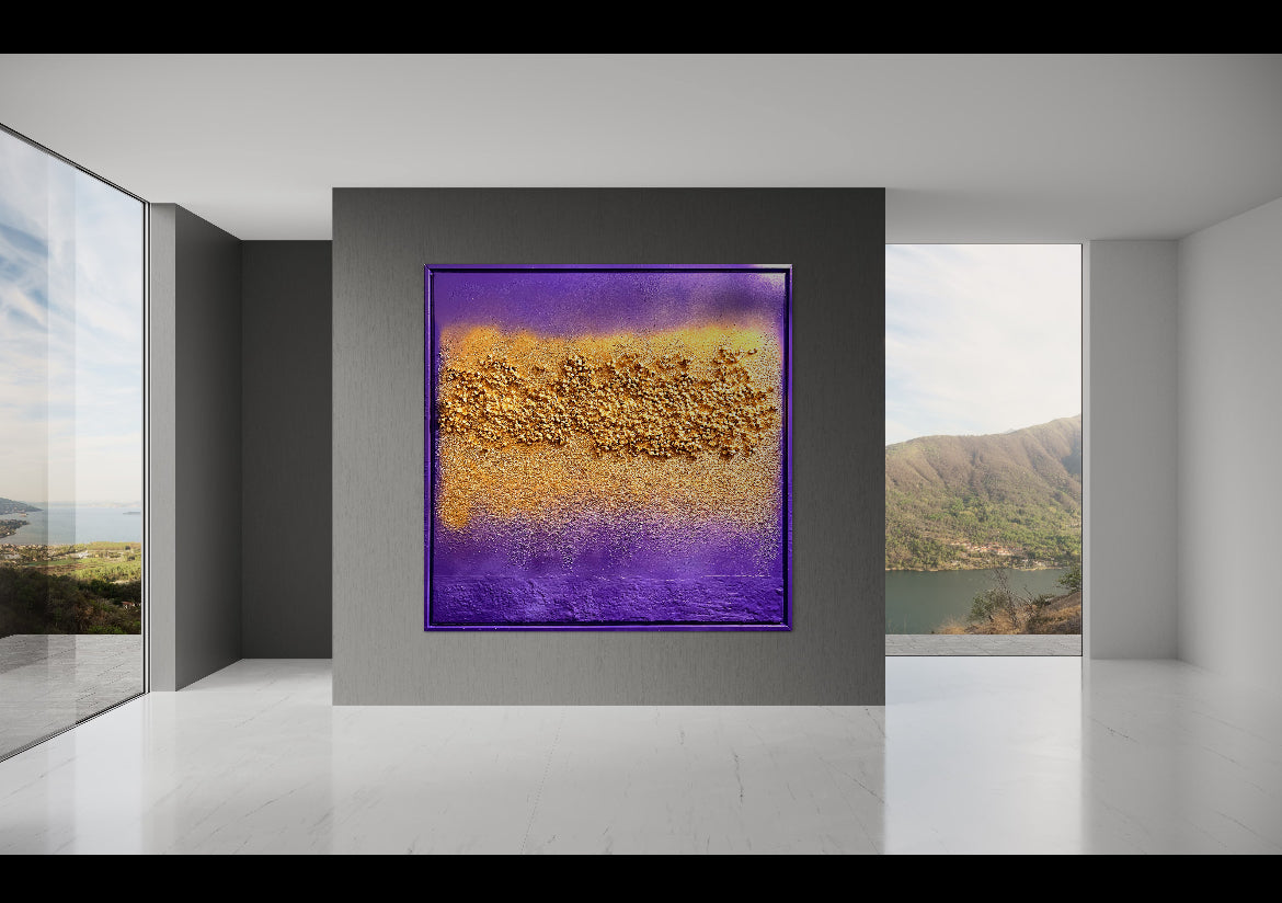 Purple and Gold Canvas