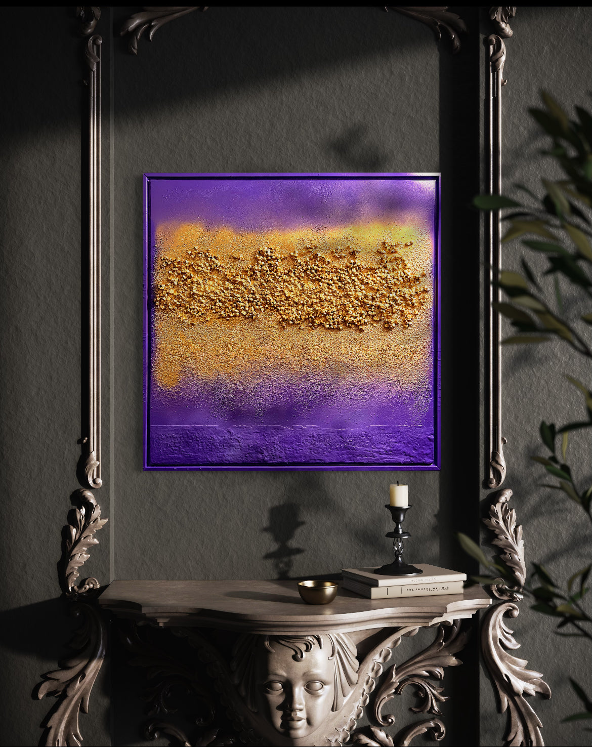 Purple and Gold Canvas