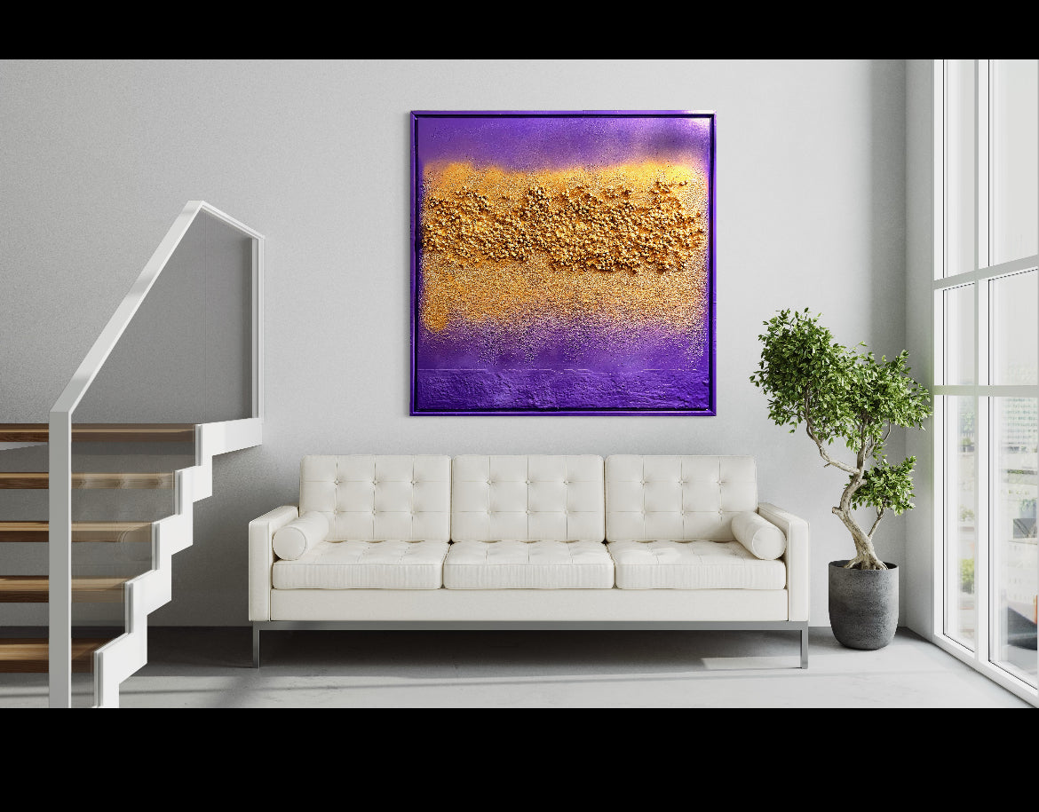 Purple and Gold Canvas