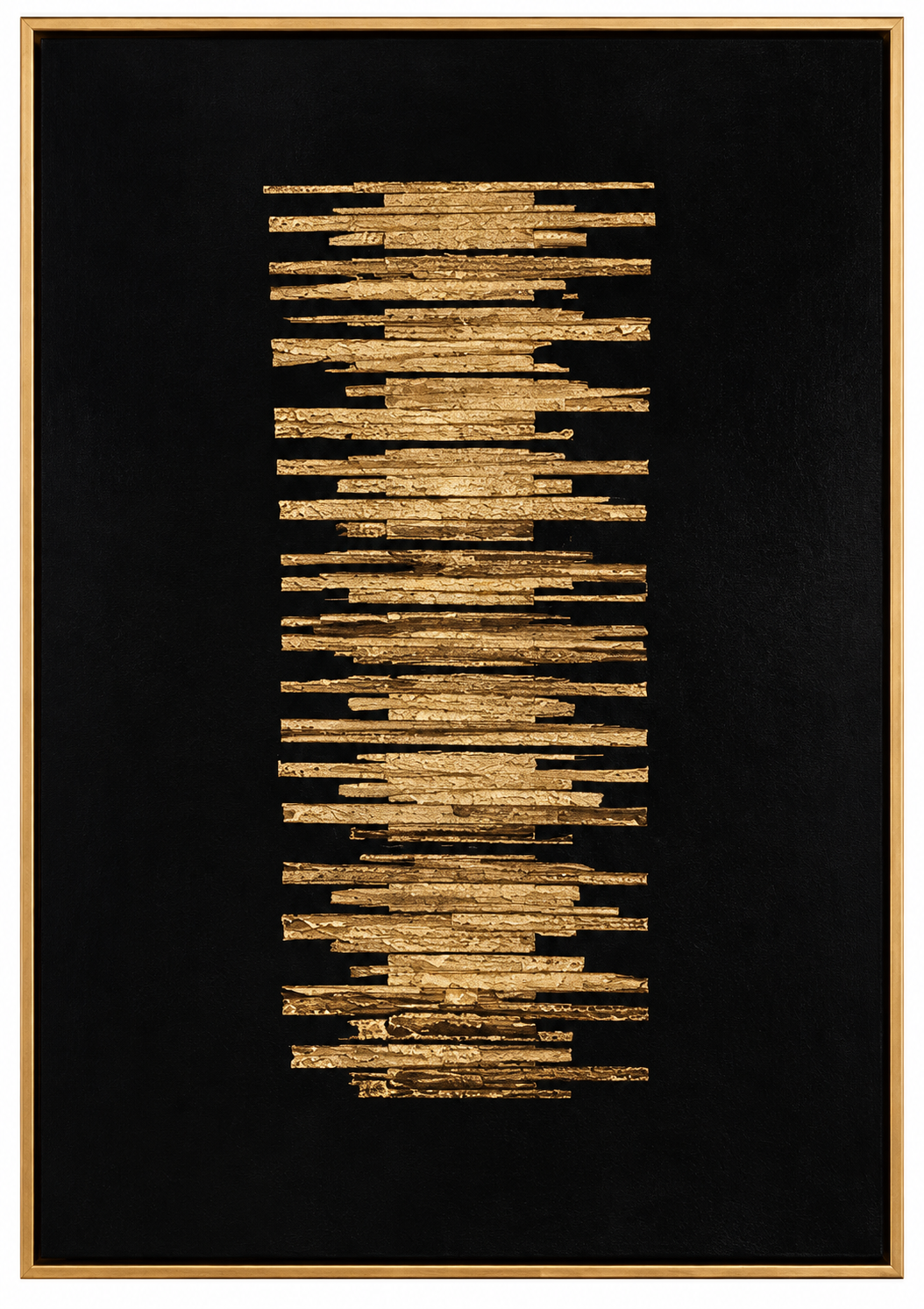 Black and Gold wood on canvas