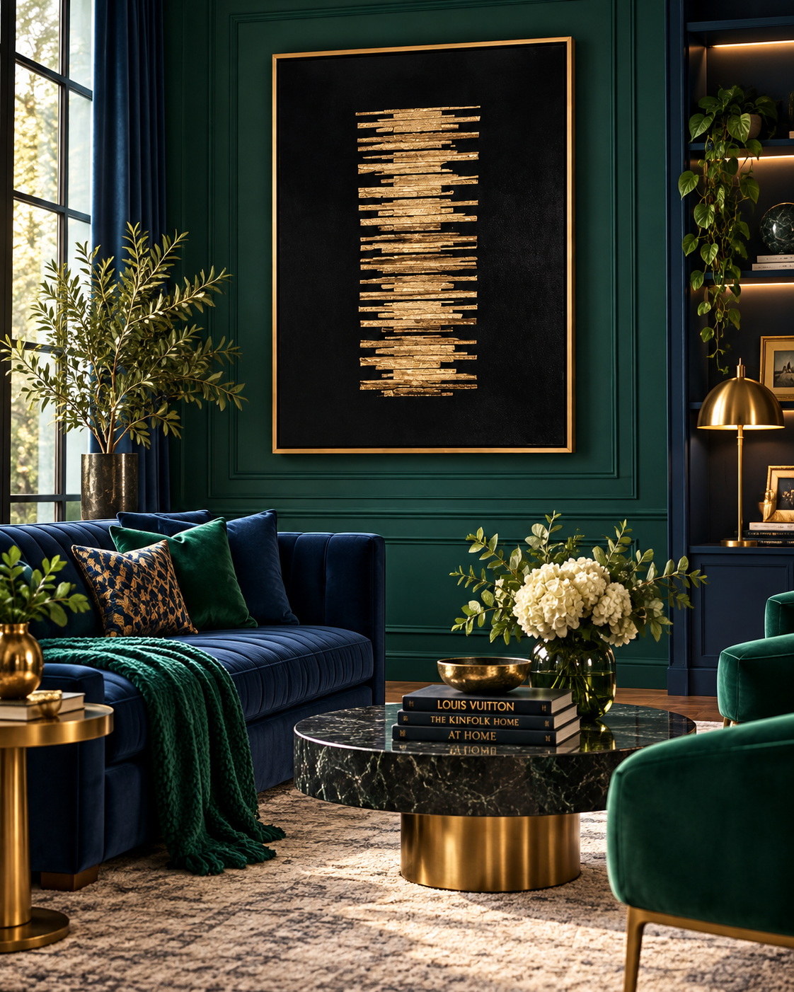Black and Gold wood on canvas