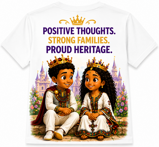 Think Positive, Choose Kindness™ T-Shirts
Inspired by The Daily Adventures of King Yosef & Queen Yarah