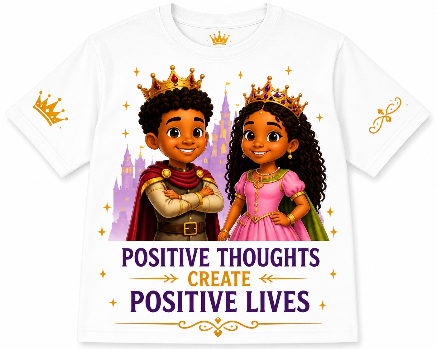 Think Positive, Choose Kindness™ T-Shirts
Inspired by The Daily Adventures of King Yosef & Queen Yarah